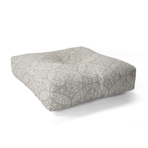 Little Arrow Design Co modern moroccan in beige Floor Pillow Square