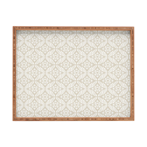 Little Arrow Design Co modern moroccan in beige Rectangular Tray