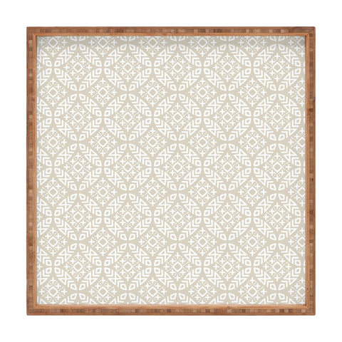Little Arrow Design Co modern moroccan in beige Square Tray