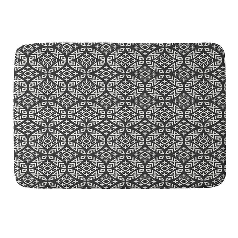 Little Arrow Design Co modern moroccan in charcoal Memory Foam Bath Mat