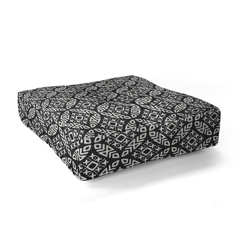 Little Arrow Design Co modern moroccan in charcoal Floor Pillow Square