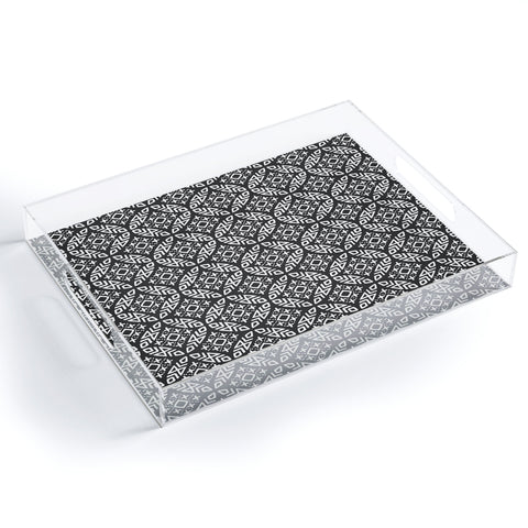 Little Arrow Design Co modern moroccan in charcoal Acrylic Tray