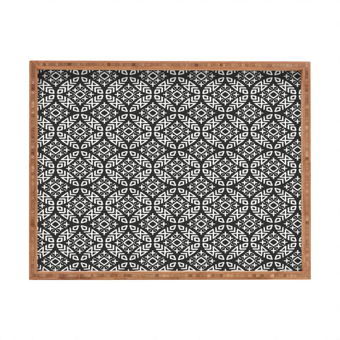 Little Arrow Design Co modern moroccan in charcoal Rectangular Tray