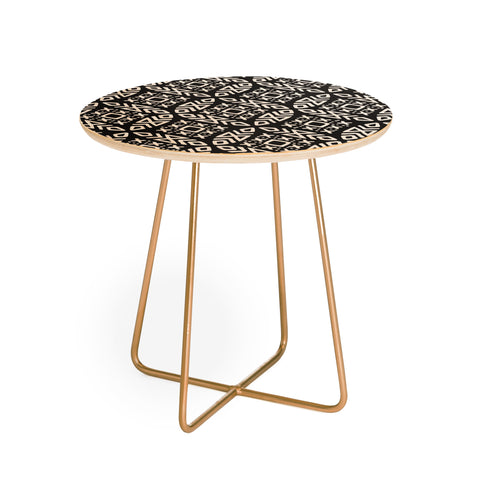 Little Arrow Design Co modern moroccan in charcoal Round Side Table