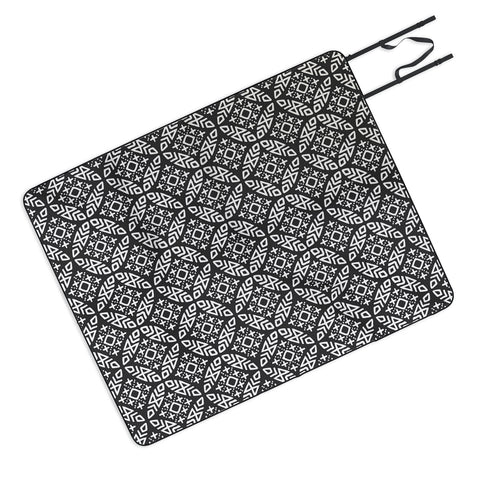 Little Arrow Design Co modern moroccan in charcoal Picnic Blanket