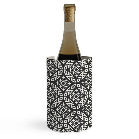 Little Arrow Design Co modern moroccan in charcoal Wine Chiller