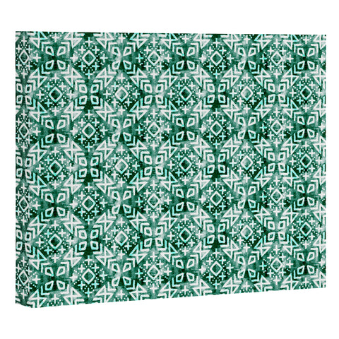 Little Arrow Design Co modern moroccan in emerald Art Canvas