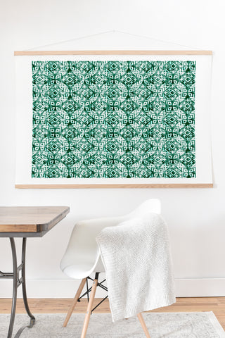 Little Arrow Design Co modern moroccan in emerald Art Print And Hanger