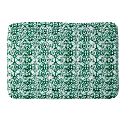 Little Arrow Design Co modern moroccan in emerald Memory Foam Bath Mat