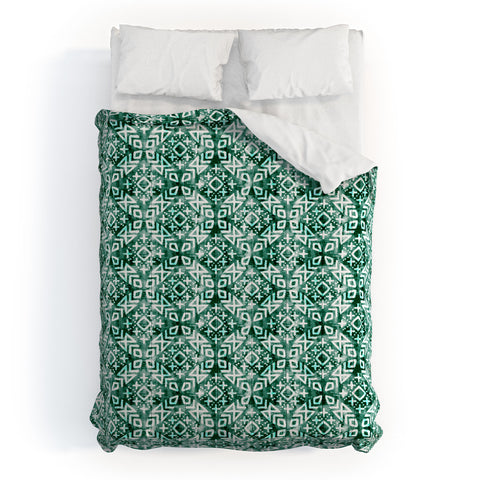 Little Arrow Design Co modern moroccan in emerald Comforter
