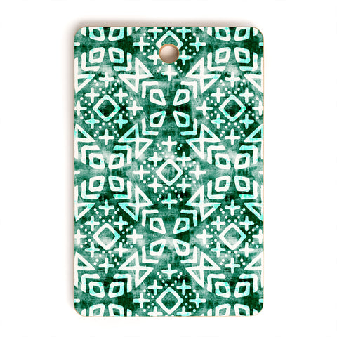 Little Arrow Design Co modern moroccan in emerald Cutting Board Rectangle