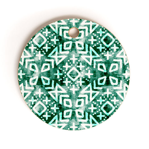 Little Arrow Design Co modern moroccan in emerald Cutting Board Round
