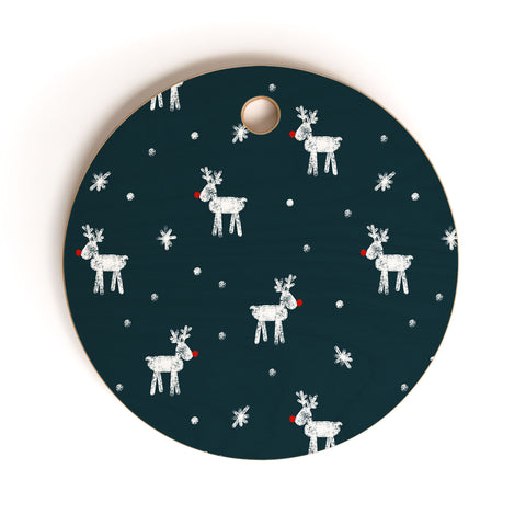 Little Arrow Design Co modern rudolph Cutting Board Round