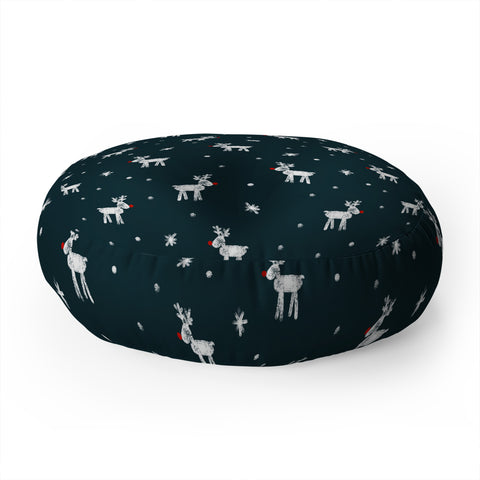 Little Arrow Design Co modern rudolph Floor Pillow Round