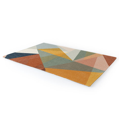 Little Arrow Design Co modern triangle mosaic multi Area Rug