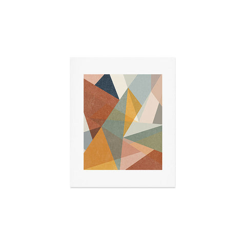 Little Arrow Design Co modern triangle mosaic multi Art Print