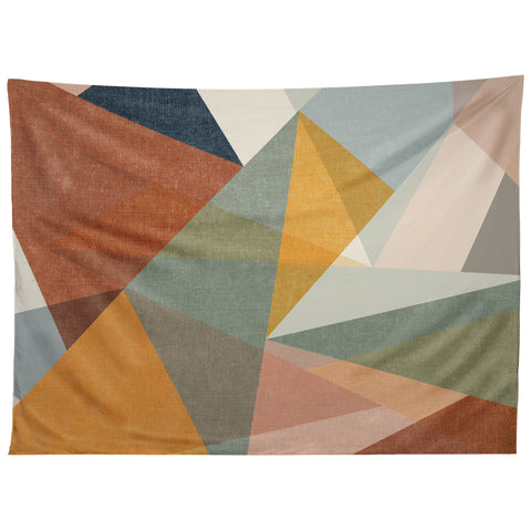 Little Arrow Design Co modern triangle mosaic multi Tapestry