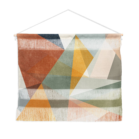 Little Arrow Design Co modern triangle mosaic multi Wall Hanging Landscape