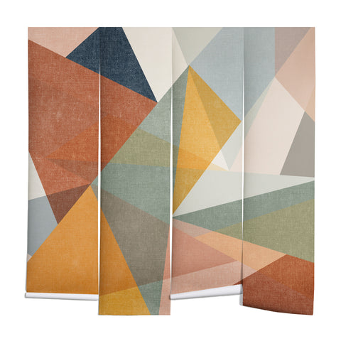 Little Arrow Design Co modern triangle mosaic multi Wall Mural