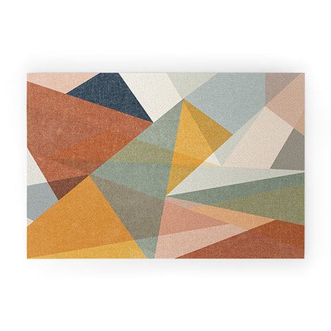 Little Arrow Design Co modern triangle mosaic multi Welcome Mat