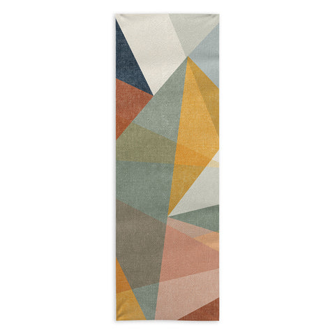 Little Arrow Design Co modern triangle mosaic multi Yoga Towel