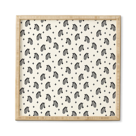 Little Arrow Design Co modern zebras Framed Wall Art