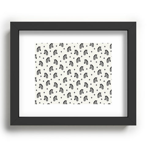 Little Arrow Design Co modern zebras Recessed Framing Rectangle