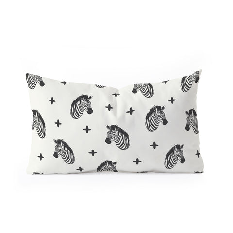 Little Arrow Design Co modern zebras Oblong Throw Pillow