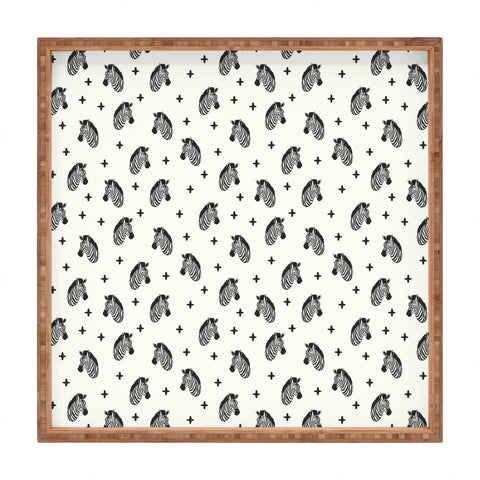 Little Arrow Design Co modern zebras Square Tray