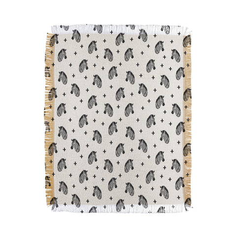 Little Arrow Design Co modern zebras Throw Blanket