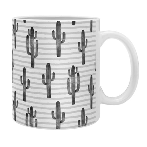 Little Arrow Design Co monochrome cactus Coffee Mug