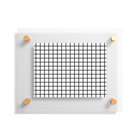 Little Arrow Design Co monochrome grid Floating Acrylic Print