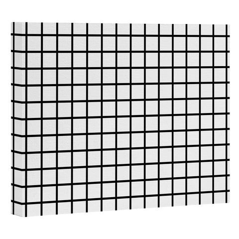 Little Arrow Design Co monochrome grid Art Canvas