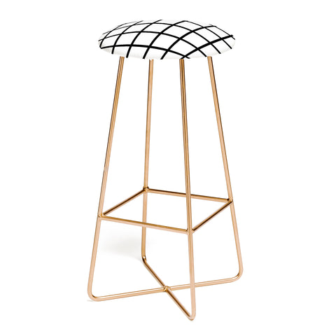 Little Arrow Design Co monochrome grid Bar Stool