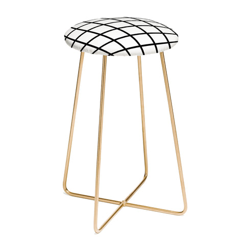 Little Arrow Design Co monochrome grid Counter Stool