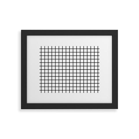 Little Arrow Design Co monochrome grid Framed Art Print