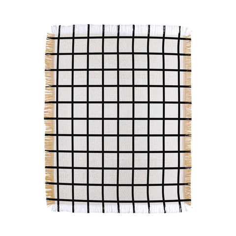 Little Arrow Design Co monochrome grid Throw Blanket