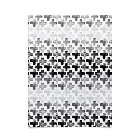 Little Arrow Design Co monochrome watercolor cross Poster