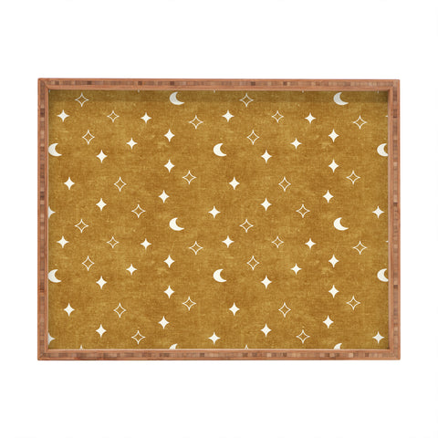 Little Arrow Design Co moon and stars mustard Rectangular Tray