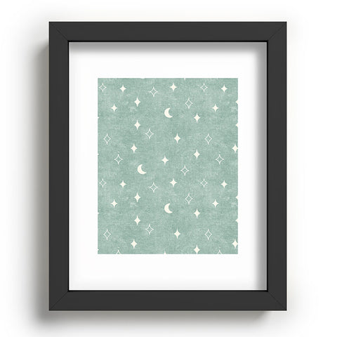 Little Arrow Design Co moon and stars surf blue Recessed Framing Rectangle