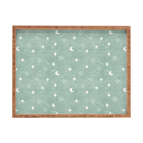 Little Arrow Design Co moon and stars surf blue Rectangular Tray