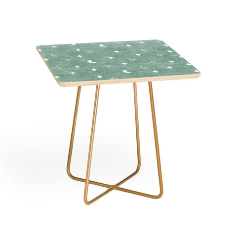 Little Arrow Design Co moon and stars surf blue Side Table