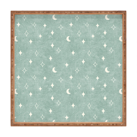 Little Arrow Design Co moon and stars surf blue Square Tray