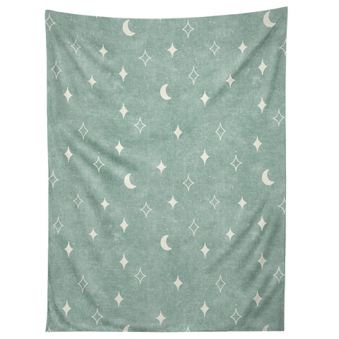 Little Arrow Design Co moon and stars surf blue Tapestry
