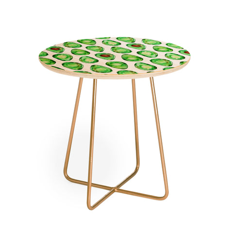 Little Arrow Design Co more avocados please Round Side Table