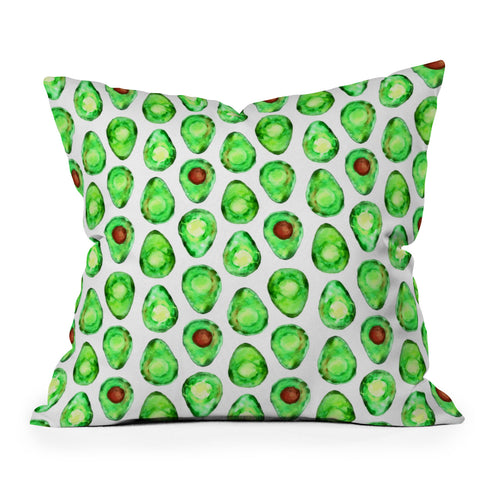 Little Arrow Design Co more avocados please Throw Pillow