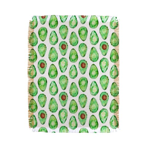 Little Arrow Design Co more avocados please Throw Blanket