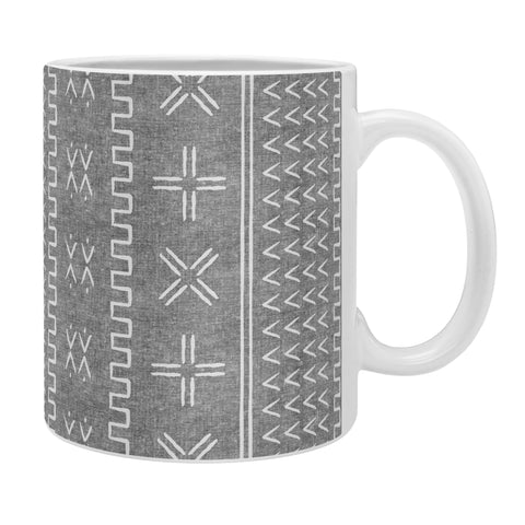 Little Arrow Design Co mud cloth arrow cross gray Coffee Mug