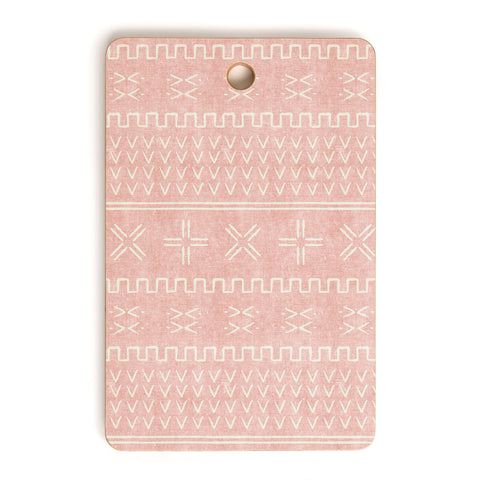 Little Arrow Design Co mud cloth arrow cross pink Cutting Board Rectangle
