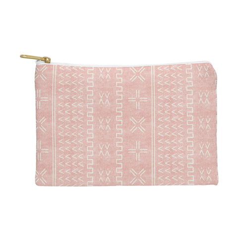 Little Arrow Design Co mud cloth arrow cross pink Pouch